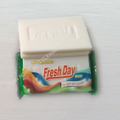 Fresh day 150g laundry soap with yellow color or white color lemon perfume